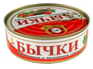 Бычки обжаренные в томатном соусе
