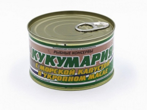 Кукумария с морской капустой