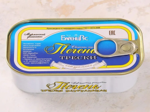 Печень трески натуральная из охлажденного сырья Мурманск