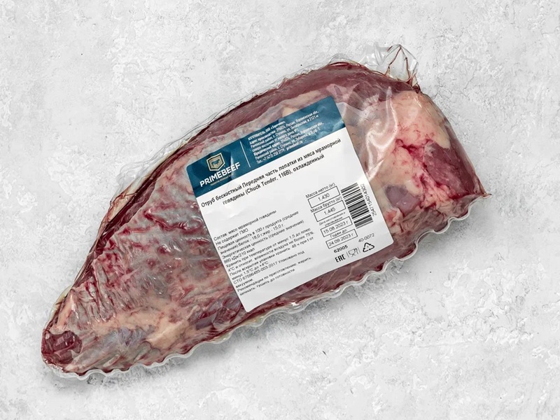 Говядина Чак тендер отруб передняя часть лопатки без кости Chuck Tender 116B Primefood свежемороженый