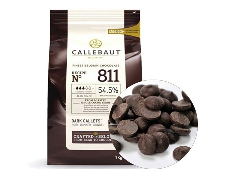 Шоколад Barry Callebaut темный в галетах 54,5 % какао