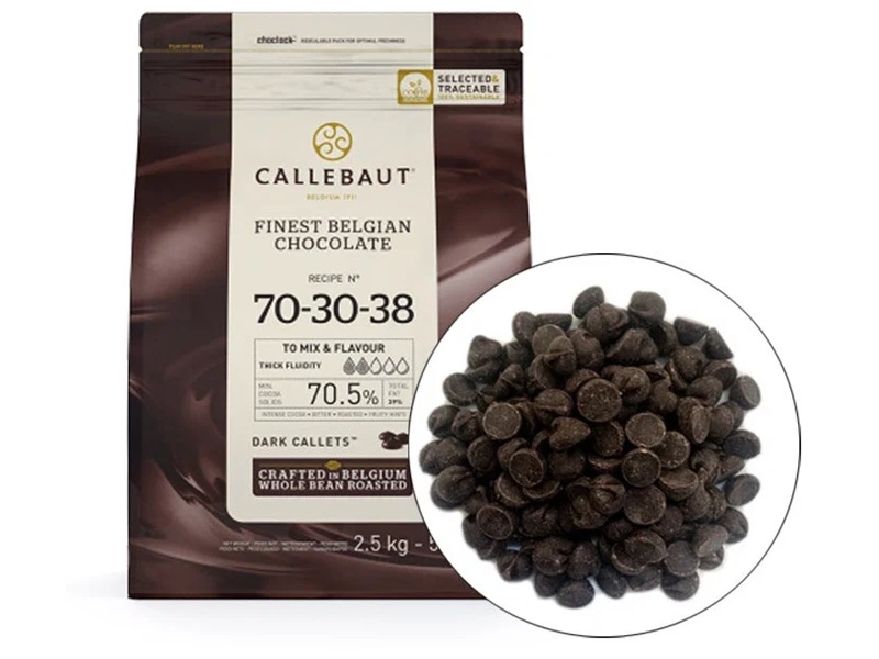 Шоколад Barry Callebaut горький в галетах 70,5 % какао
