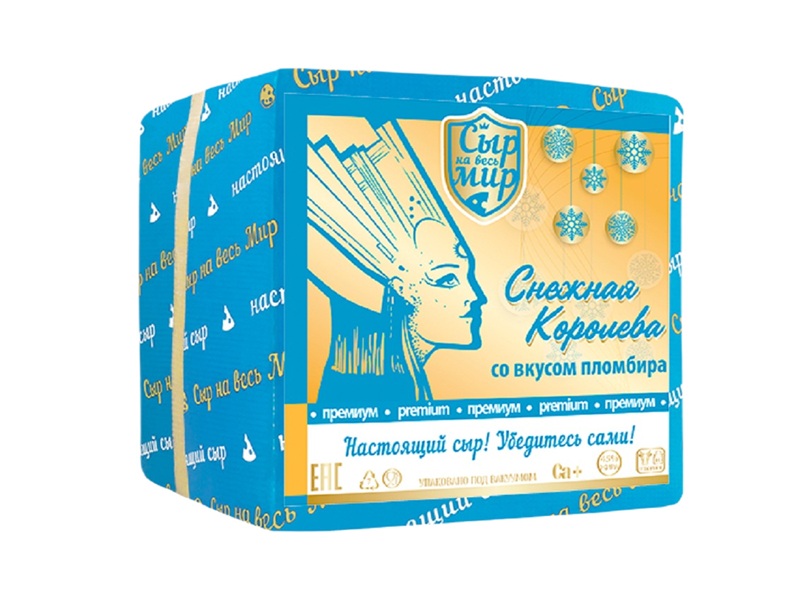 Сыр Снежная Королева со вкусом пломбира 50%