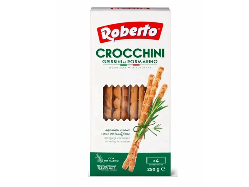 Палочки Хлебные Гриссини Кроккини с розмарином Roberto