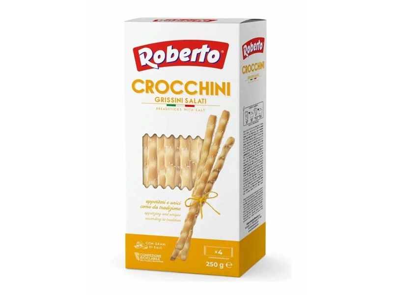 Палочки Хлебные Гриссини Кроккини соленые Roberto